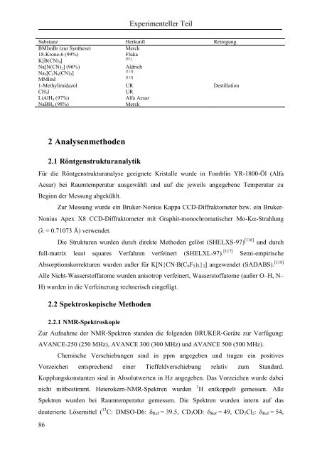 Synthese und Charakterisierung neuer schwach koordinierender ...