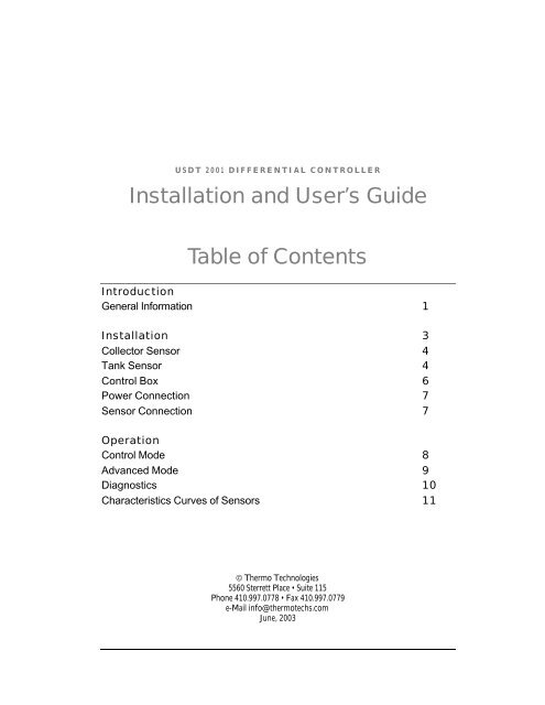 Manual USDT Revsion 8 - Thermomax Technologies