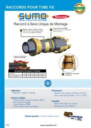 RACCORDS POUR TUBE P.E. - Somatherm