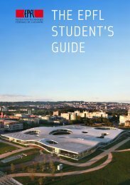 THE EPFL STUDENT'S GUIDE - Master | EPFL