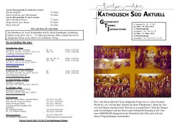 So erreichen Sie uns: - Pfarreiengemeinschaft Solingen-SÃ¼d