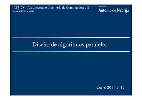 DiseÃ±o de algoritmos paralelos