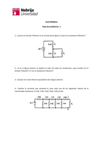ELECTRÃNICA Hoja de problemas 1
