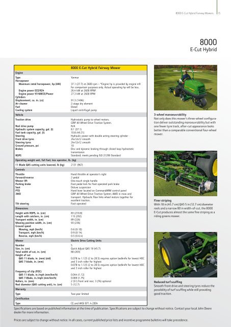 7000/8000 Series Precision Cut Fairway Mowers ... - John Deere