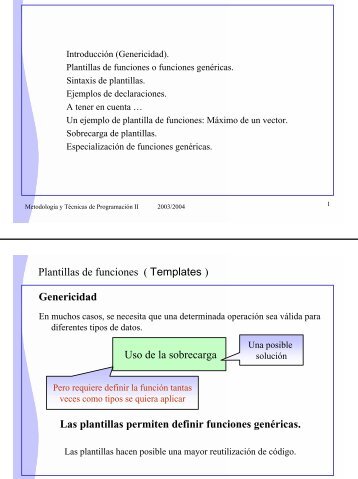 Plantillas de funciones ( Templates ) Plantillas de funciones ...