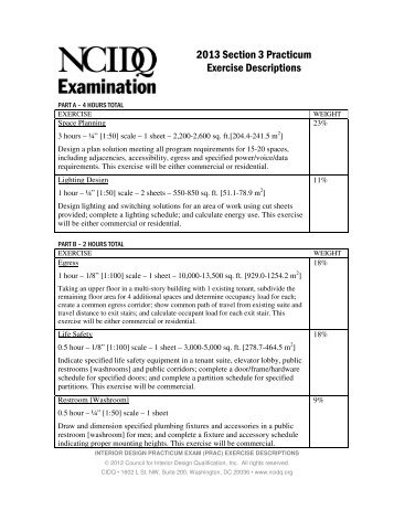 to see a description - NCIDQ. National Council for Interior Design ...