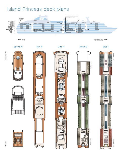 Island Princess deck plans - bei Schiffs-Feeling