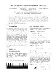 Activity Relation and Passive Relation for Rough Sets 1 Introduction ...