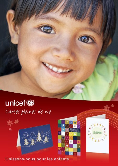 Set 8 cartes de voeux Unicef sapins & décos FR