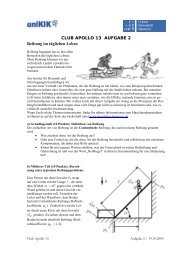 CLUB APOLLO 13 AUFGABE 2 Reibung im täglichen Leben - uniKIK