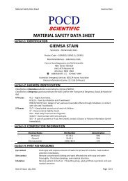 Material Safety Data Sheet - POCD Scientific