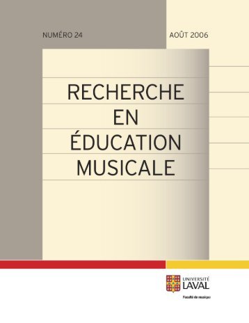 numéro 24 - Faculté de musique - Université Laval