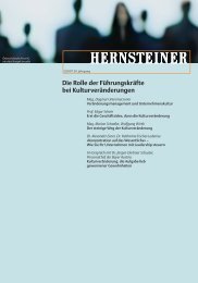 Die Rolle der Führungskräfte bei Kulturveränderungen - Hernstein ...