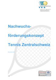 neuen Nachwuchsförderungskonzept - Tennis Zentralschweiz