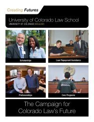 The Campaign for Colorado Law's Future - University of Colorado ...