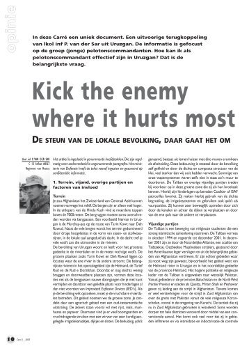 Kick the enemy where it hurts most - Boekje Pienter