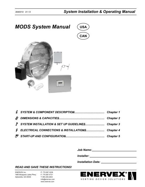 MODS System Manual - Enervex