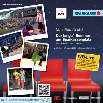 Der lange* Sommer am Sparkassenplatz - Innsbruck