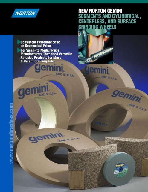 Gemini 10/"X1-1//2/"X1-1//4/" Bench Grinder Pedestal Grinding Wheel Medium 60//80