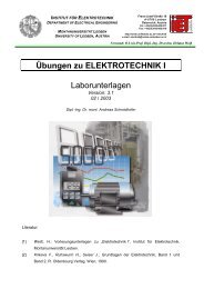 Ãœbungen zu ELEKTROTECHNIK I ... - MontanuniversitÃ¤t Leoben