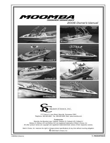 Owners Manual - Moomba