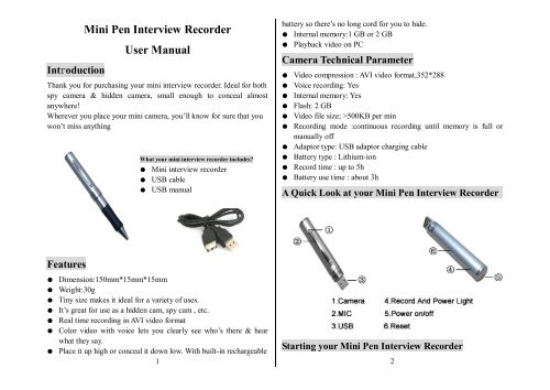 Spy pen hotsell camera manual
