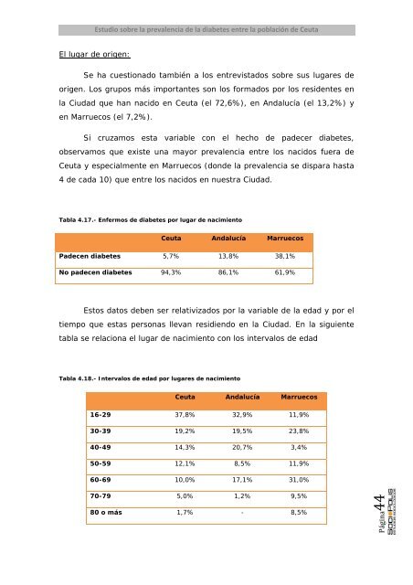 Estudio sobre la prevalencia de la diabetes entre la población de ...