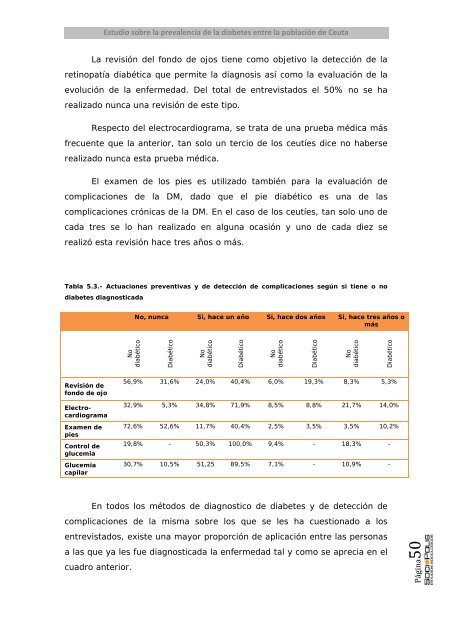 Estudio sobre la prevalencia de la diabetes entre la población de ...