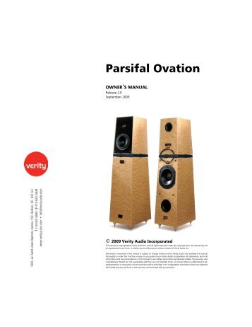 Parsifal Ovation - Verity Audio