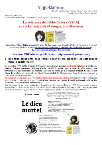 TÃ©lÃ©charger le message en PDF - Virgo-Maria.org