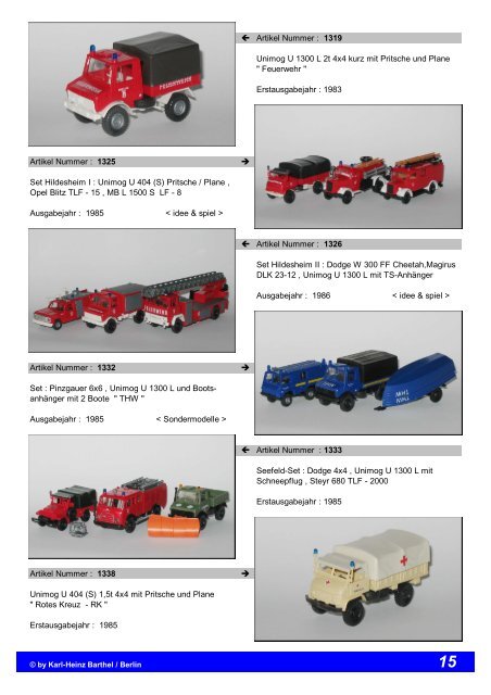 2 - Unimog Modell-Datenbank