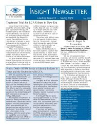 2007 Fall Newsletter V8.qxd - The Retina Foundation of the Southwest