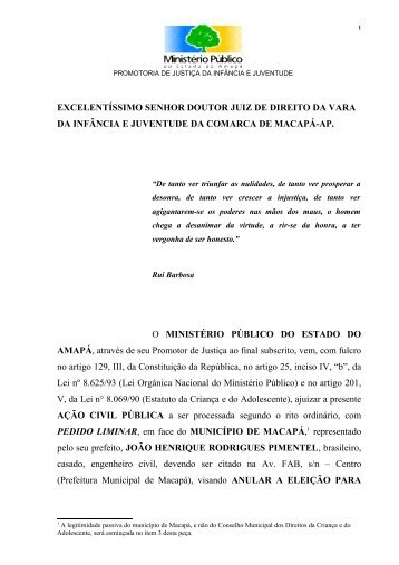 AUTOS NÂº 7236/03 - MinistÃ©rio PÃºblico do Estado do CearÃ¡