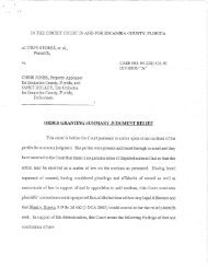 Order Granting Summary Judgment Relief - Pensacola Beach Tax Suit