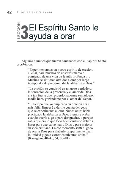 N 3El EspÃ­ritu Santo le ayuda a orar