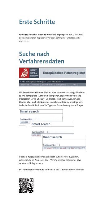 Europäisches Patentregister - Eine Einführung - EPO