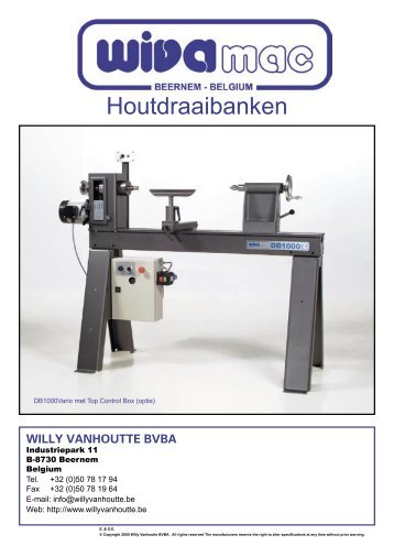 Houtdraaibanken Web 2006.indd - Willy Vanhoutte