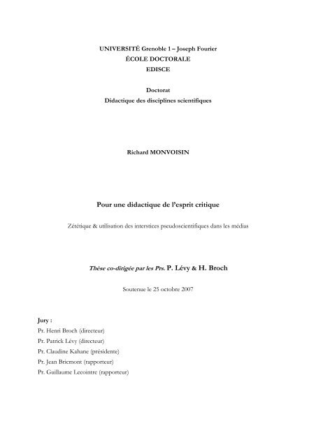 Pour Une Didactique De L Esprit Critique Universite Nice Sophia Pour Une Didactique De L Esprit Critique Universite Nice Sophia