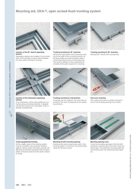 UFS | OKA-T open trunking system, screed-flush - OBO Bettermann