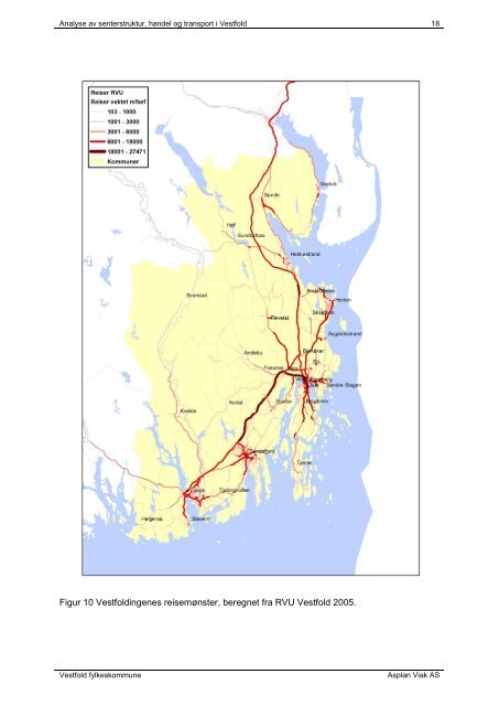 Analyse av senterstruktur, handel og transport i Vestfold