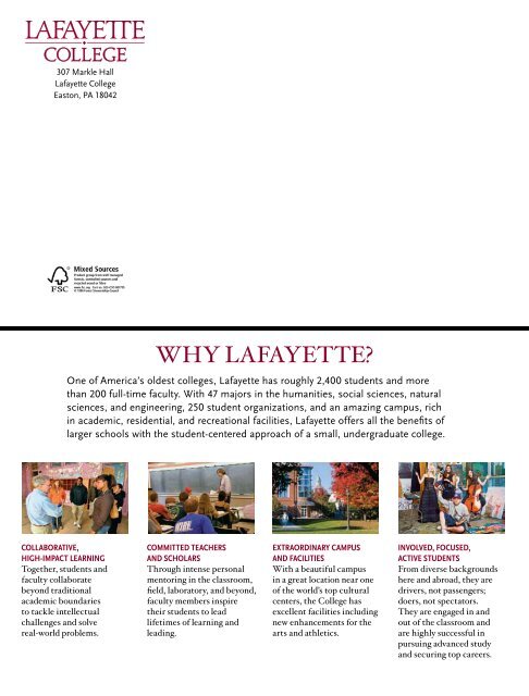 2011 - Sites at Lafayette - Lafayette College
