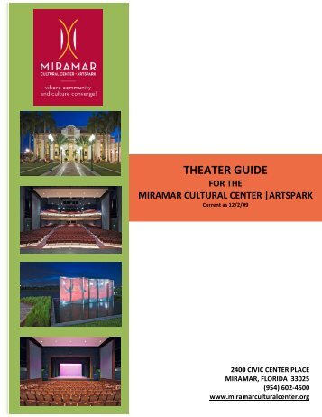 THEATER GUIDE - Broward Center for the Performing Arts