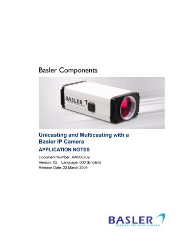 Unicasting & Multicasting with Basler IP Cameras - Machine Vision