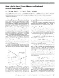 Binary SolidâLiquid Phase Diagrams of Selected Organic ...