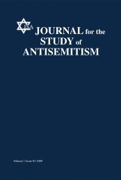 Antisemitism as a Specific Phenomenon - Journal for the Study of ...