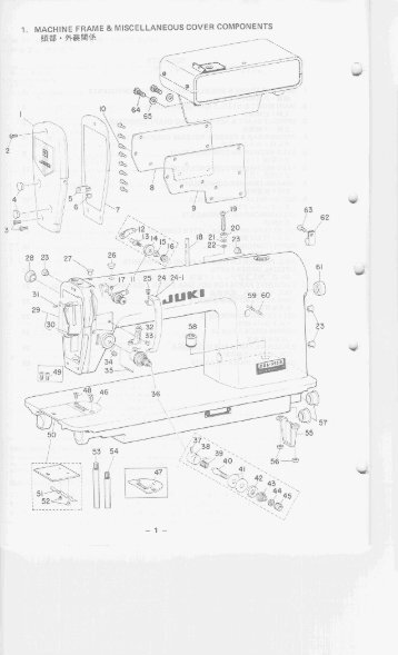 Parts book for Juki DDL-555-5