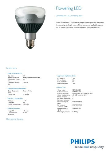 Product Leaflet: GreenPower LED flowering lamp - Philips
