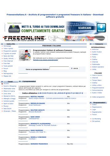 miei applicativi di excel su www.freeonline.it - Dialogoweb.org