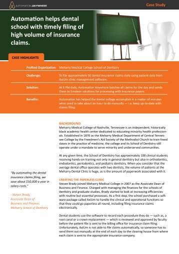 Complete a case study