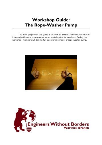 The Rope-Washer Pump - Engineers Without Borders UK